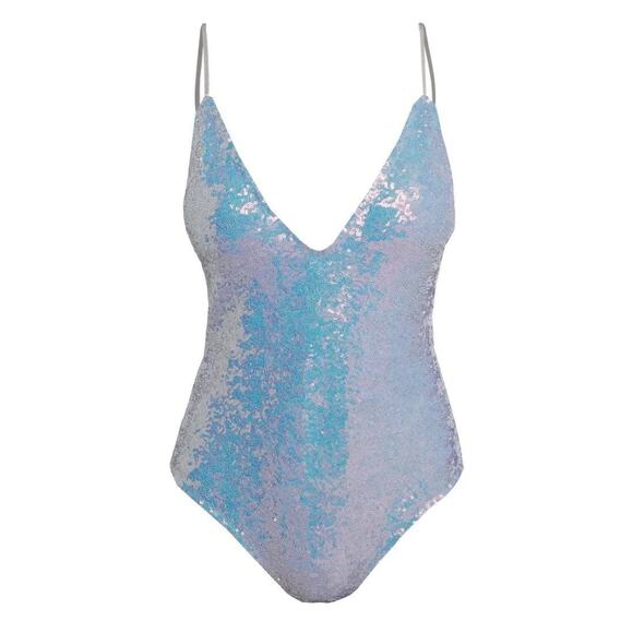 For Love & Lemons Glimmer Sequin Bodysuit - S - Multi - Picture 1 of 4
